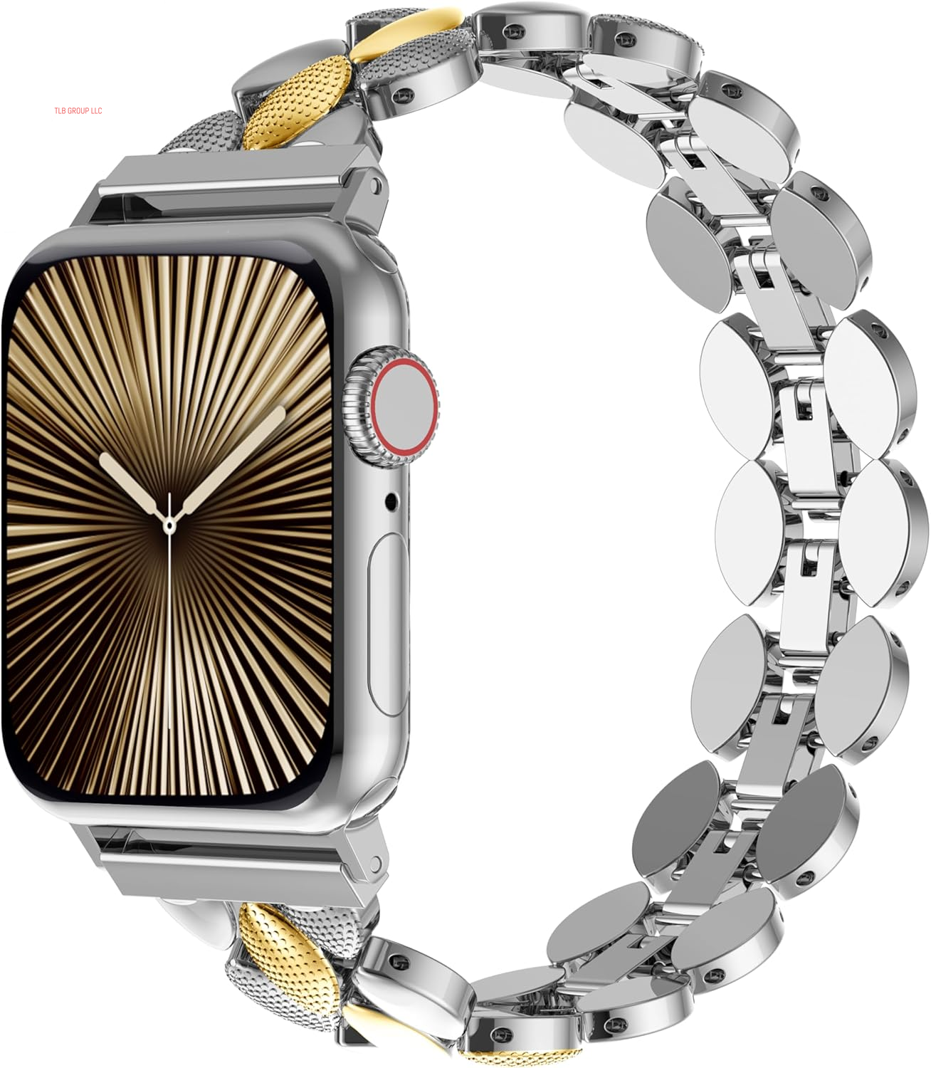 Elegant Metal Strap Compatible with Apple Watch Band 38Mm 40Mm 41Mm 42Mm Metal Fashion Women Replacement Strap Bracelet for Iwatch Series 10/9/8/7/6/5/4/3/2/1 Gold/Silver