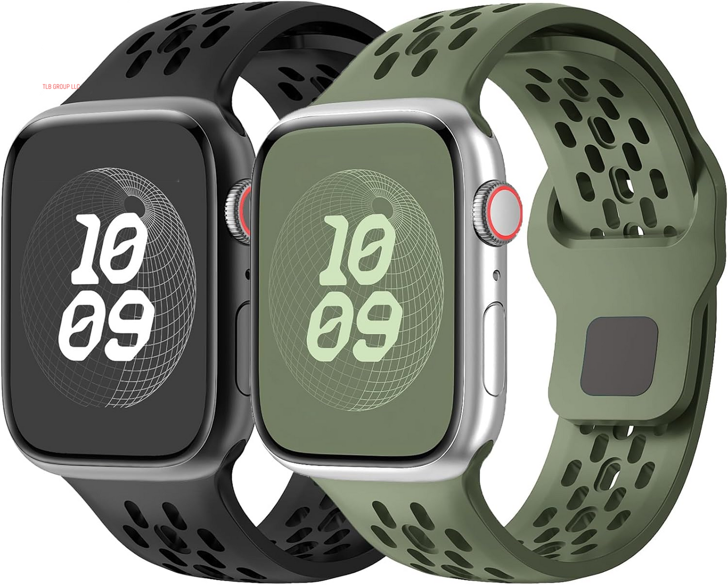 Sport Band for Apple Watch Band 44Mm 45Mm 46Mm Ultra 49Mm 40Mm 41Mm 38Mm 42Mm for Men Women,Silicone Breathable Replacement Strap for Apple Watch Ultra 2,Nike+,Series 10 9 8 7 6 5 4 3 Se,Iwatch Bands