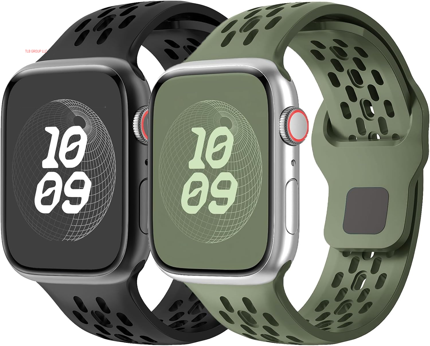 Sport Band for Apple Watch Band 44Mm 45Mm 46Mm Ultra 49Mm 40Mm 41Mm 38Mm 42Mm for Men Women,Silicone Breathable Replacement Strap for Apple Watch Ultra 2,Nike+,Series 10 9 8 7 6 5 4 3 Se,Iwatch Bands