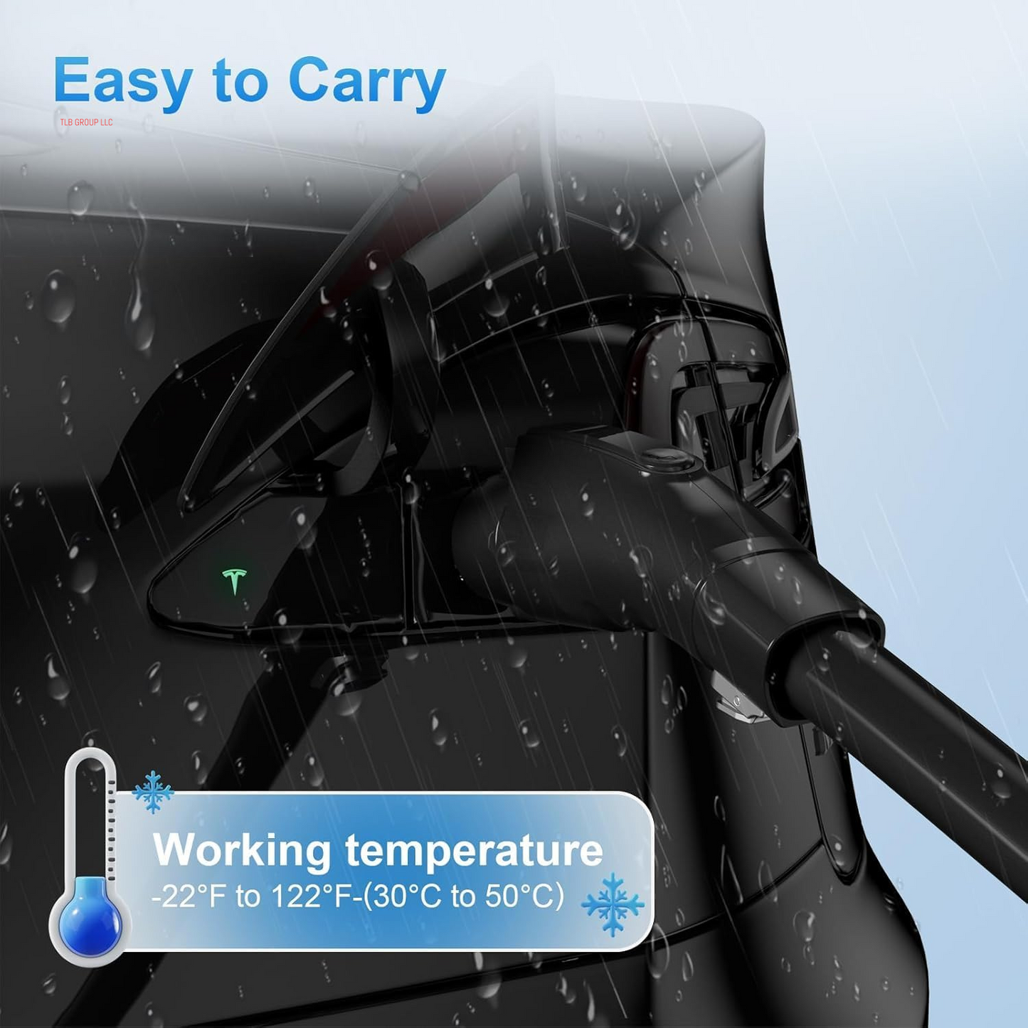 J1772 to Tesla Charger Adapter, Max 80A 280V Fast Charging for Tesla Model 3/Y/X/S with Safety Certified Charger Connecting Charging Adapter, SAE J1772 EV Adapter for Tesla Cars Only