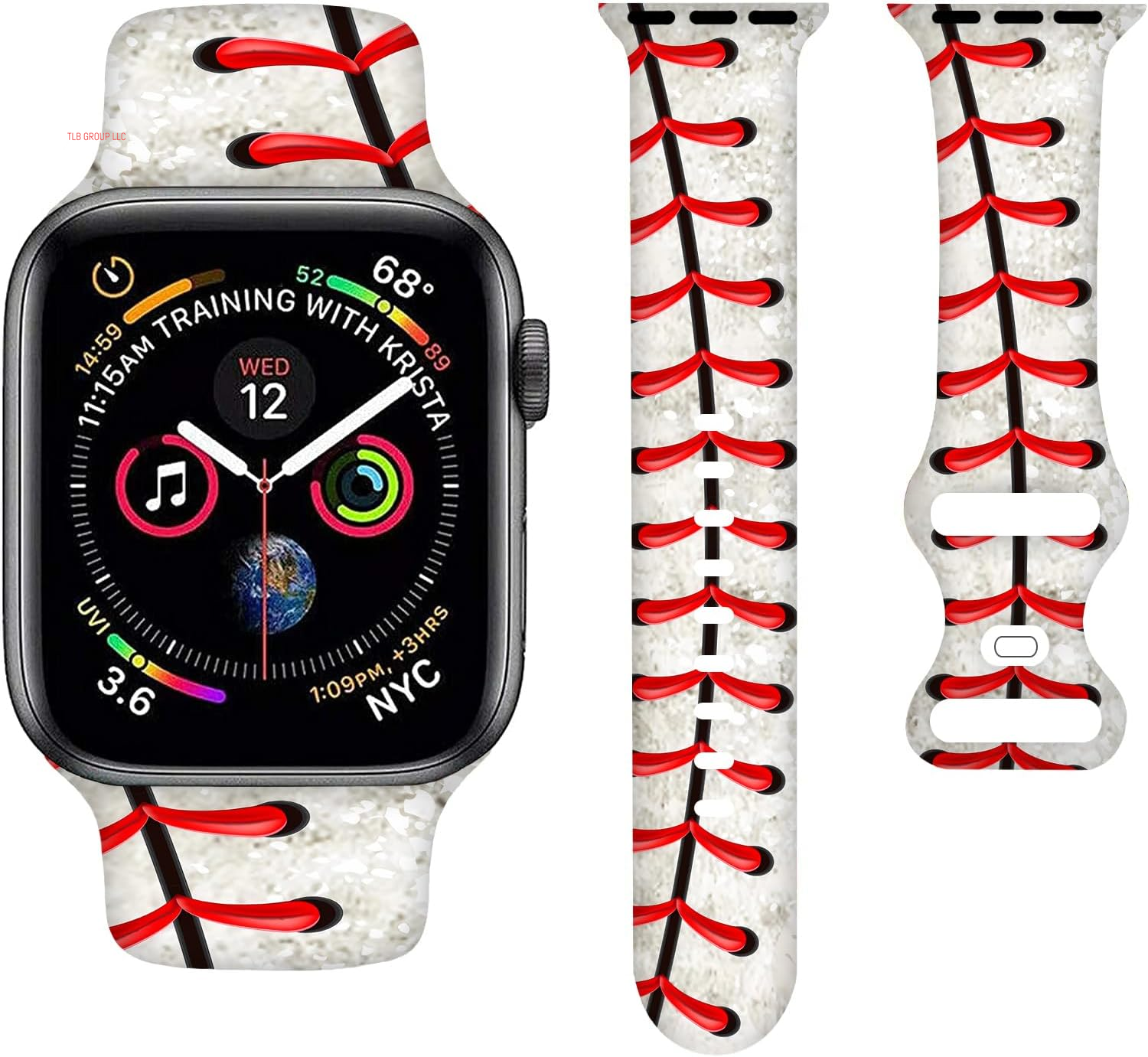 Sport Bands Compatible with Apple Watch Band 38MM 40MM 41MM 42MM 44MM 45MM 49MM, Silicone Strap Compatible with Iwatch Bands Ultra Series SE 9 8 7 6 5 4 3 2 1 for Women Men
