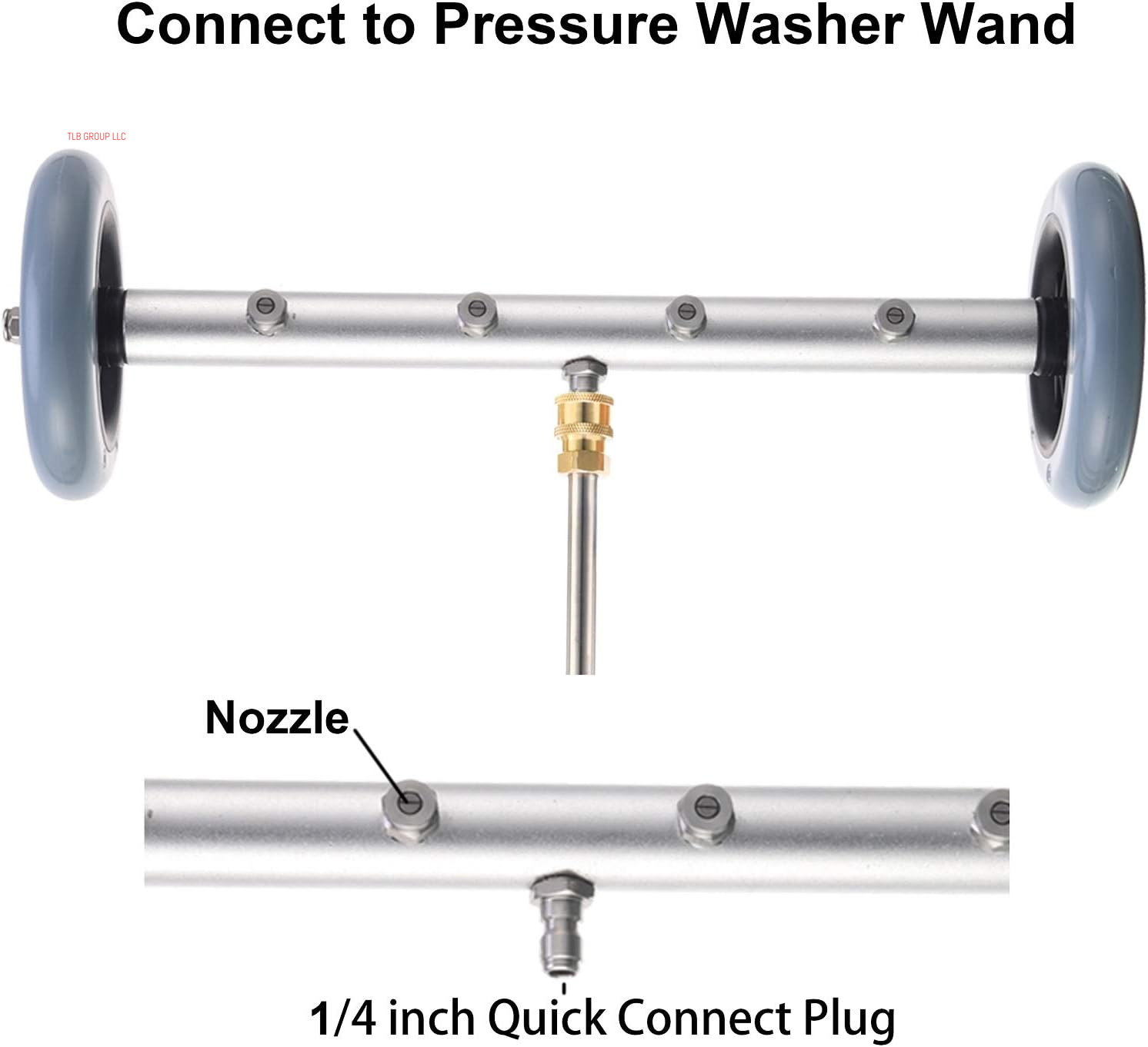 Pressure Washer Undercarriage Cleaner, 16 Inch Undercarriage Washer, Pressure Washer under Car Cleaner with Straight Extension Wand, 4000 PSI
