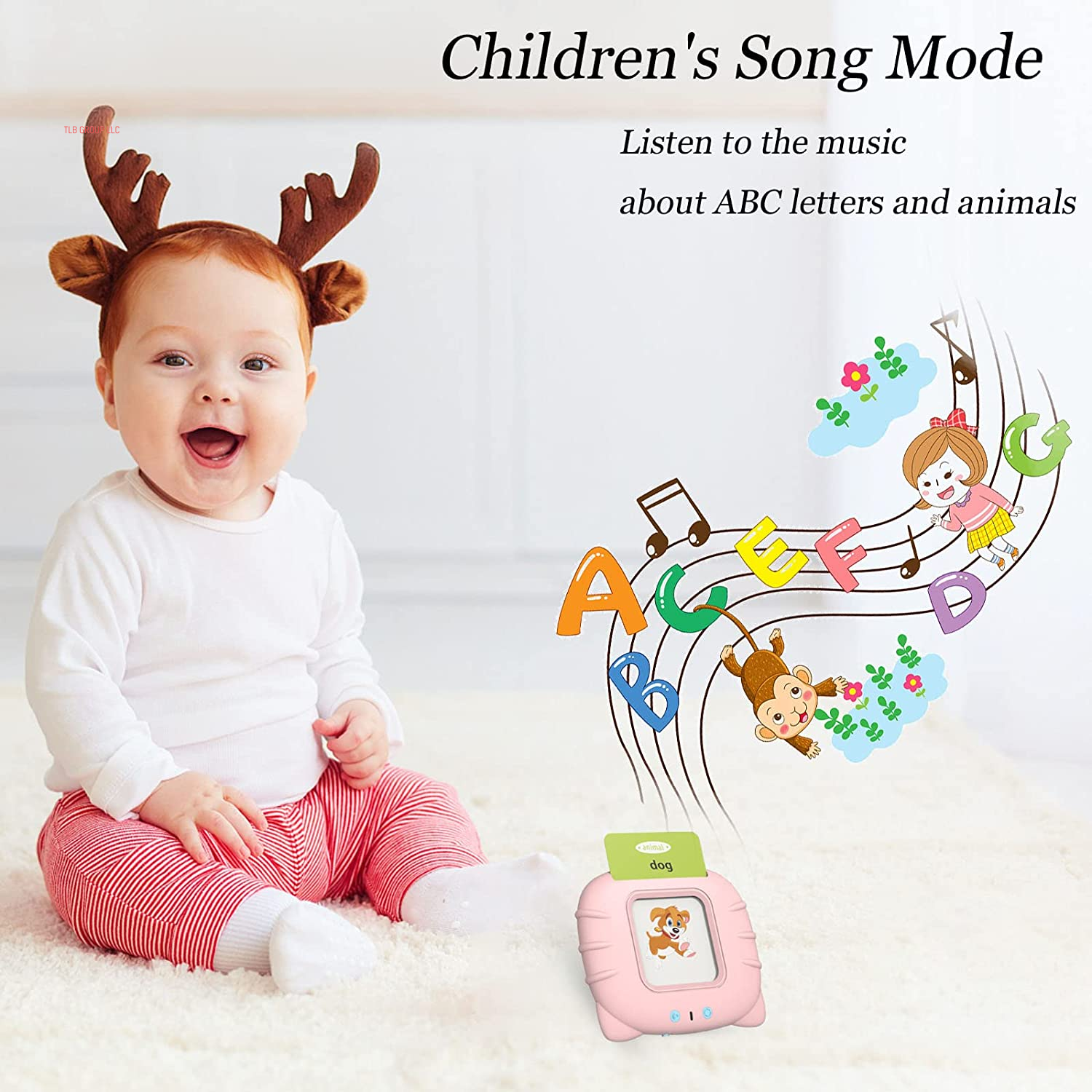 Talking Cards for Toddlers, Speech Therapy Toys Autism Toys, ABC 123 Sight Words Etc, Educational Learning Interactive Toys with Giftable Package (510-Blue (New ABC+123+ 3 Songs))