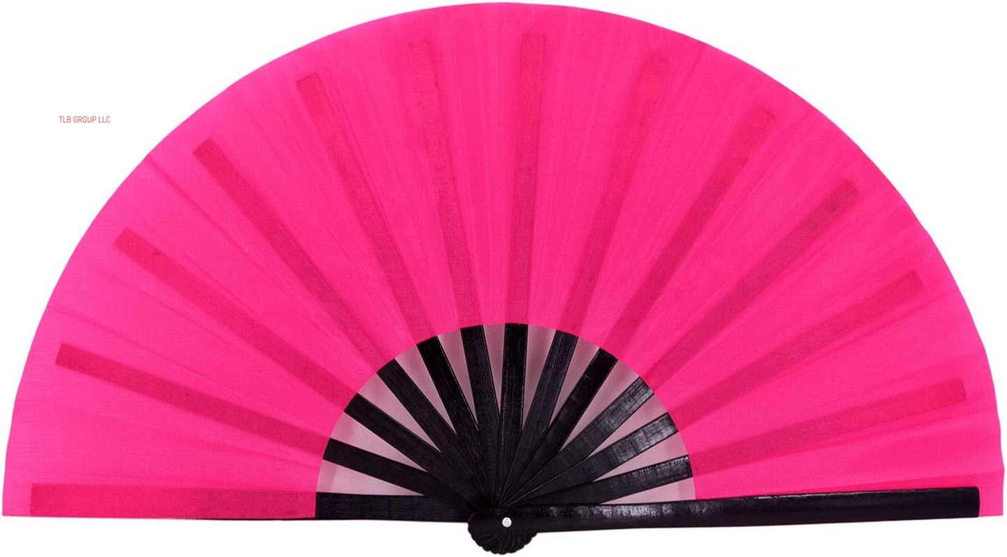 Large Folding Hand Rave Fan Popping Fans for Line Dancing, Big Clacking Fans Clap Fan for Boots on the Ground Dance,Party,Decoration,Festival (White and Black)
