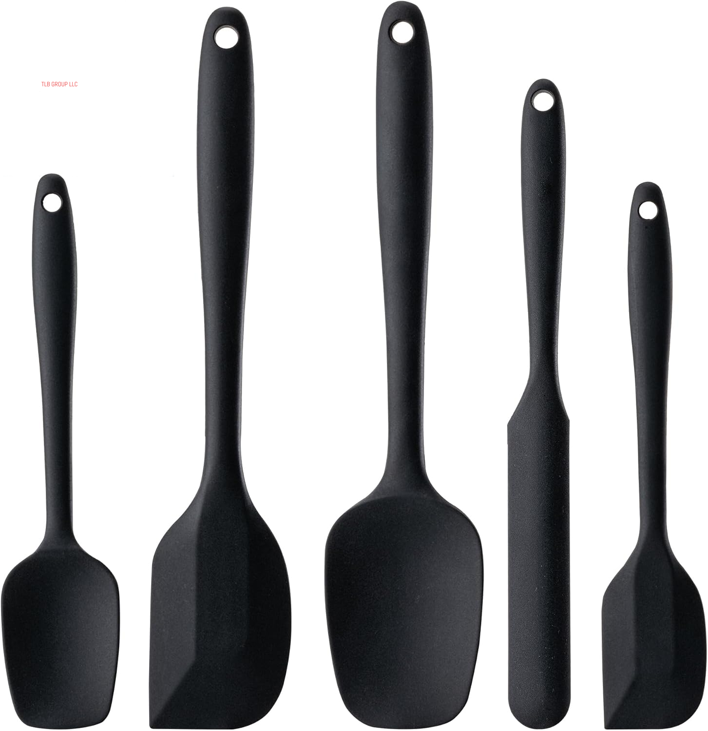 Silicone Spatula Set, 5 Piece Food Grade Rubber Spatulas for Baking, Cooking, and Mixing High Heat Resistant Non Stick Dishwasher Safe Bpa-Free (Multicolor)