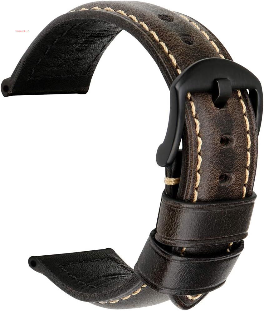 Watch Band, Vintage Oil Wax Leather Watch Straps 18Mm 19Mm 20Mm 21Mm 22Mm 23Mm 24Mm 26Mm Watch Belt for Men Women