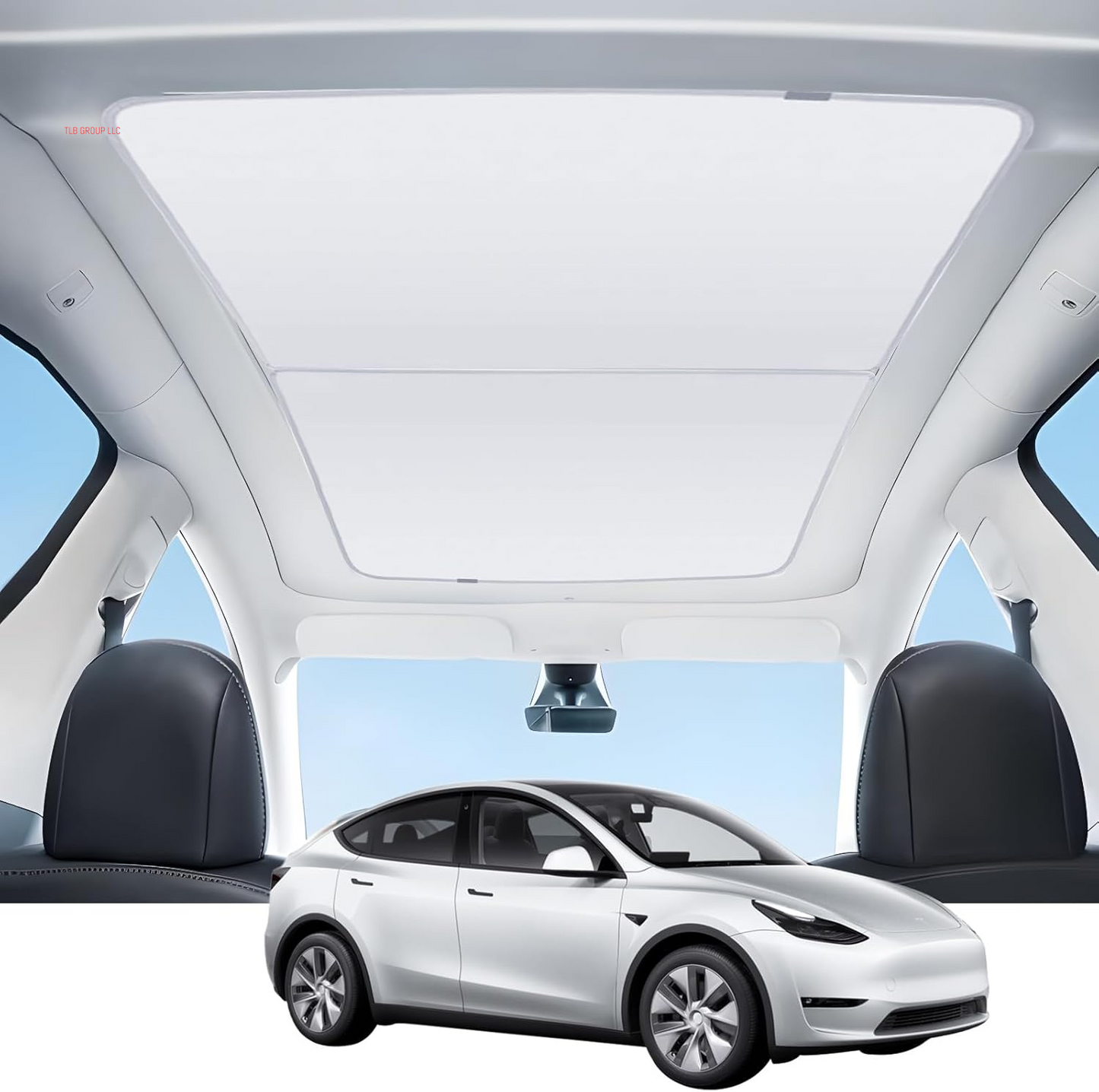 Tesla Model Y Sunshade Roof 2020-2024 3-Gen Heat Insulation Glass Roof Sunshade UV Rays Protection No-Gap Nano Ice-Crystal Coatings for Tesla Model Y Accessories