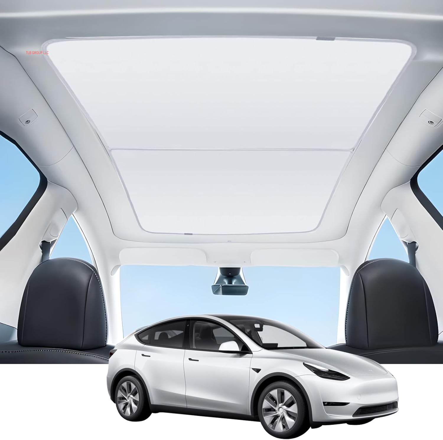 Tesla Model Y Sunshade Roof 2020-2024 3-Gen Heat Insulation Glass Roof Sunshade UV Rays Protection No-Gap Nano Ice-Crystal Coatings for Tesla Model Y Accessories