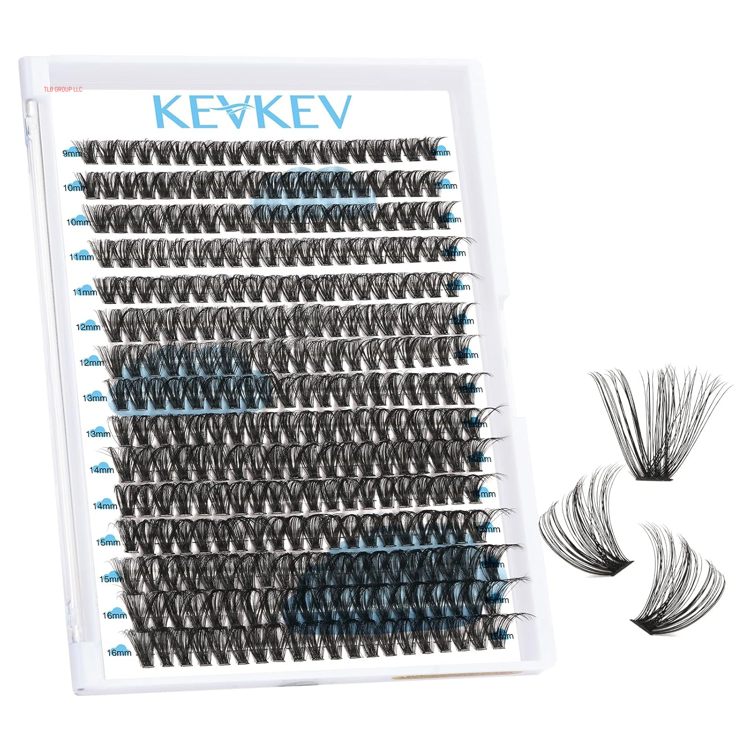 Lash Clusters Kit Lash Extension Kit D Curl Eyelash Extension Kit 280 Pcs Eyelash Clusters Kit Cluster Eyelash Extensions Individual Lashes Kit with Lash Bond and Seal Eyelash Tweezers