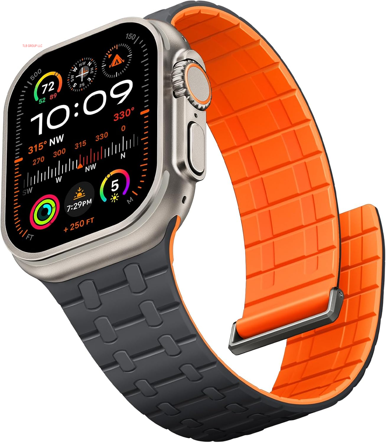 Compatible with Apple Watch Bands for Men 44Mm 45Mm 46Mm 49Mm 42Mm Women, Silicone Magnetic Sport Loop Strap for Iwatch Ultra 2 Series 10 9 8 7 6 5 4 3 SE