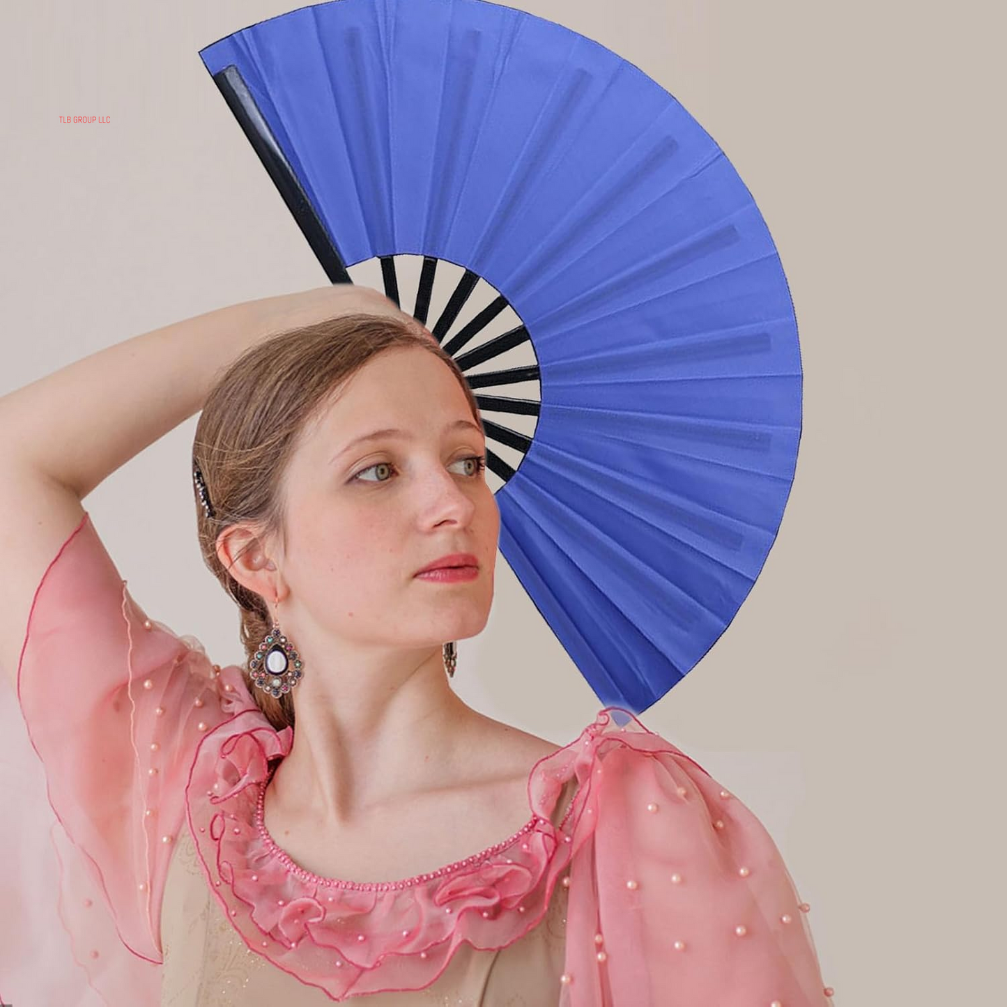 2 Pack 2025 New Large Folding Hand Fan Line Dance Popping Fan,Clap Fans for Line Dancing Foldable Boots on the Ground Clack Fan for Concert Party Festival Halloween or Home Decor