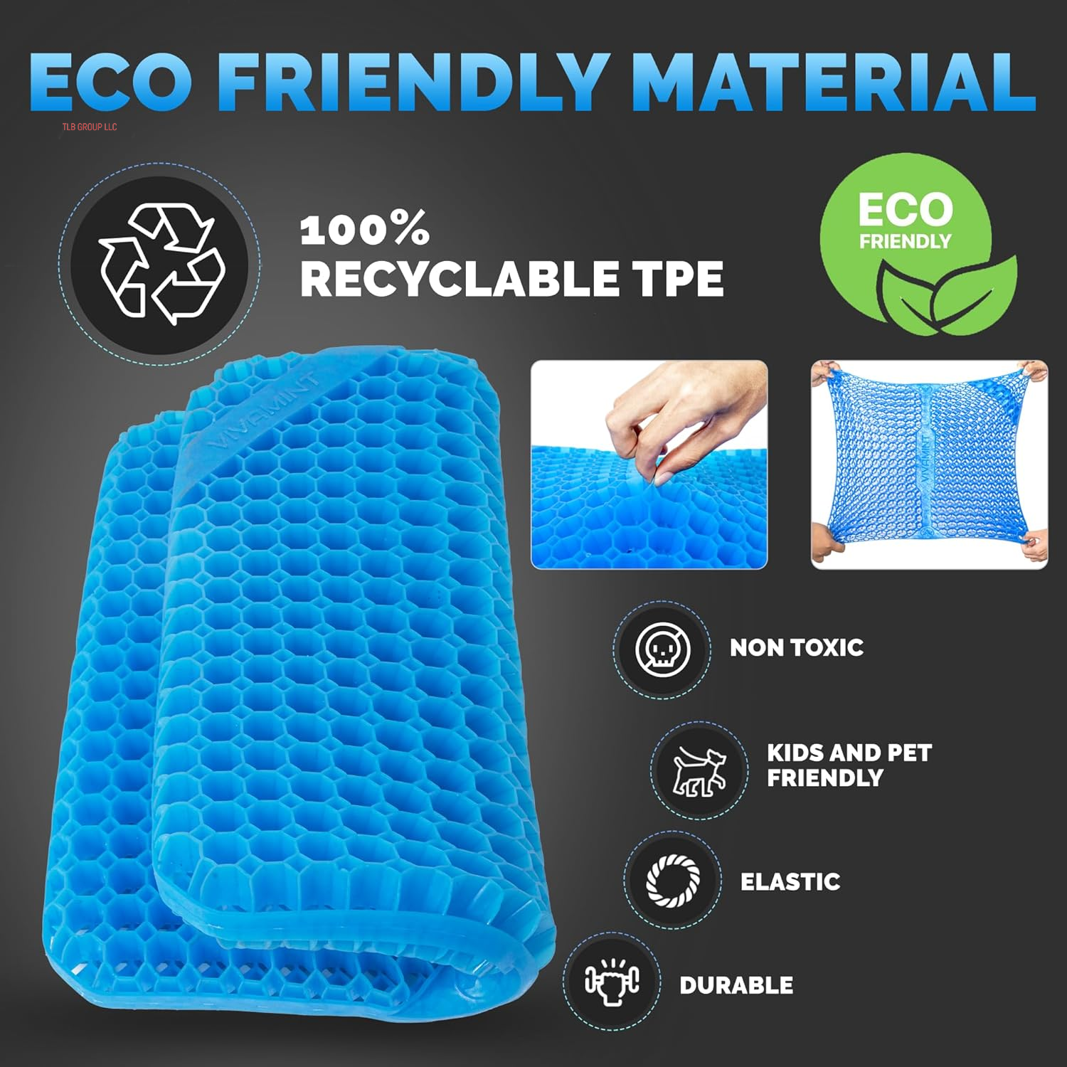 Gel Seat Cushions for Long Sitting- Extra Large & Ultra Thick(2" Inch)- Office Chair Cushion for Pressure Relief, Sciatica, Hip & Back Pain- Car Seat, Wheelchair, Truck Driver Seat - Non-Slip Ties TRUCK DRIVER