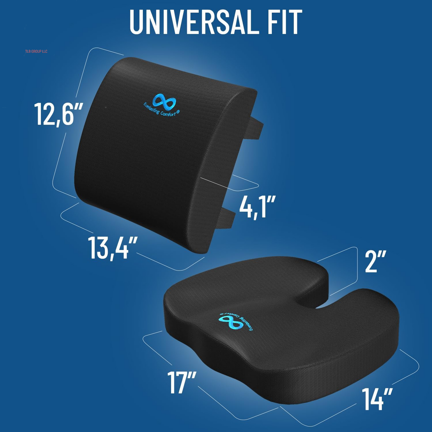 Gel Infused Memory Foam Car Seat Cushion & Lumbar Pillow Combo for Tailbone Pain, Sciatica, Sitting Fatigue - Booster Seat for Adults - Ergonomic Car Seat Cushions for Driving TRUCK DRIVER