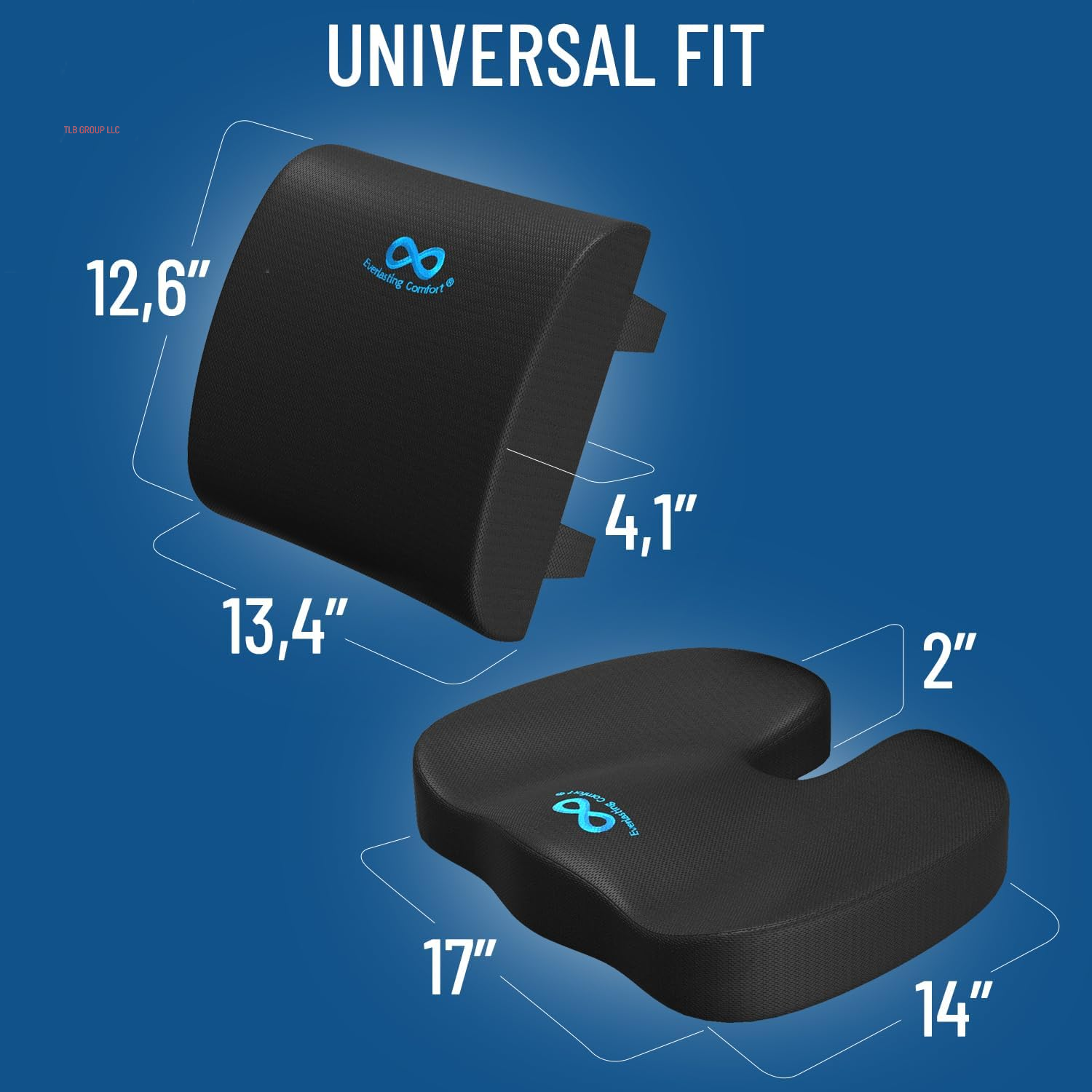 Gel Infused Memory Foam Car Seat Cushion & Lumbar Pillow Combo for Tailbone Pain, Sciatica, Sitting Fatigue - Booster Seat for Adults - Ergonomic Car Seat Cushions for Driving TRUCK DRIVER