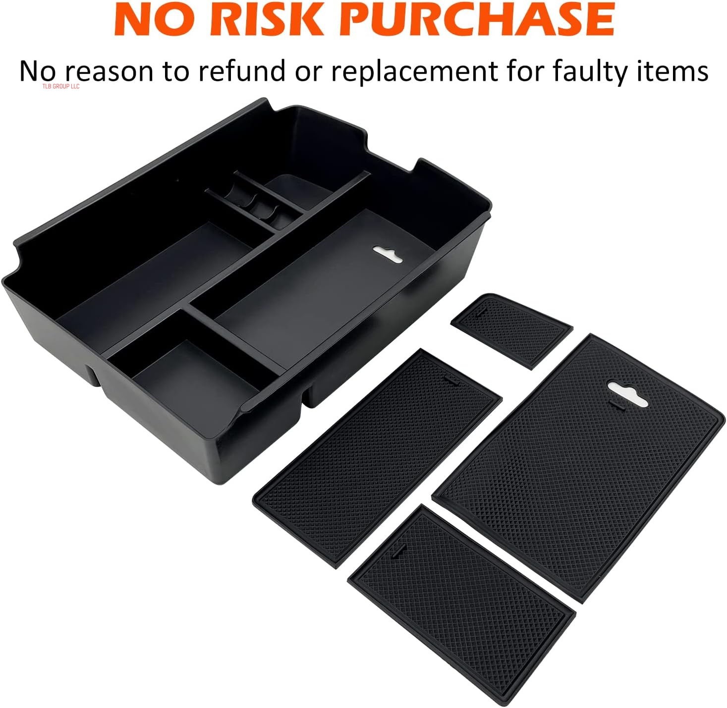 for VW Atlas and Cross Sport Accessories Center Console Organizer 2018 2019 2020 2021 2022 2023 Insert ABS Armrest Box Secondary Storage (Not Fit for 2024)