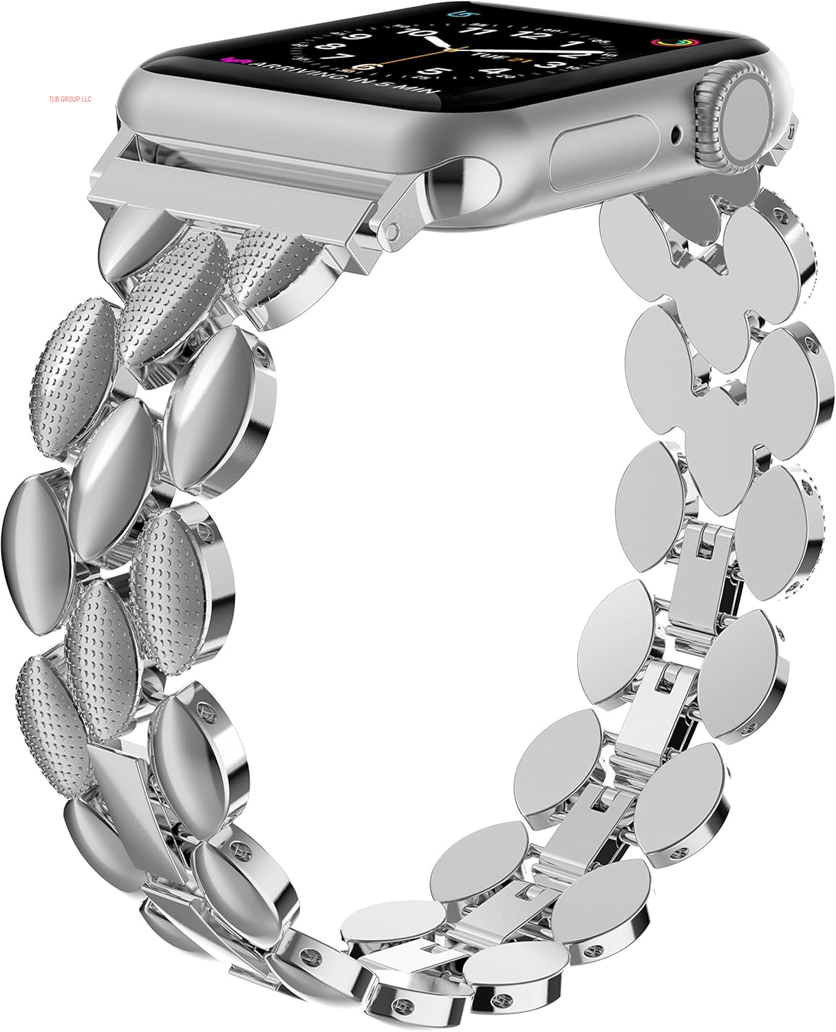 Elegant Metal Strap Compatible with Apple Watch Band 38Mm 40Mm 41Mm 42Mm Metal Fashion Women Replacement Strap Bracelet for Iwatch Series 10/9/8/7/6/5/4/3/2/1 Gold/Silver