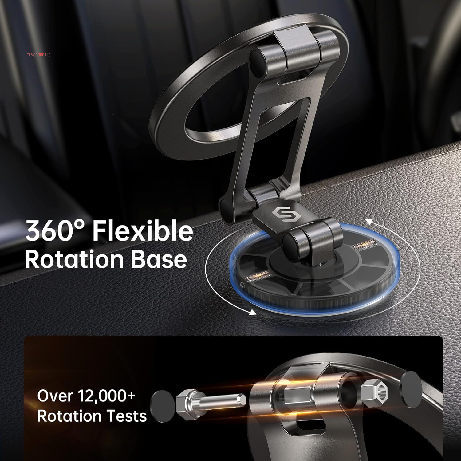 Fits Magsafe Car Mount for Car Dash&Tesla Screen[All-Metal] Magnetic Phone Holder, [Flexible Three-Axis]360° Rotation Car Mount Strong Magnets Car Phone Holder for Iphone 16 15 14 13 Pro Max