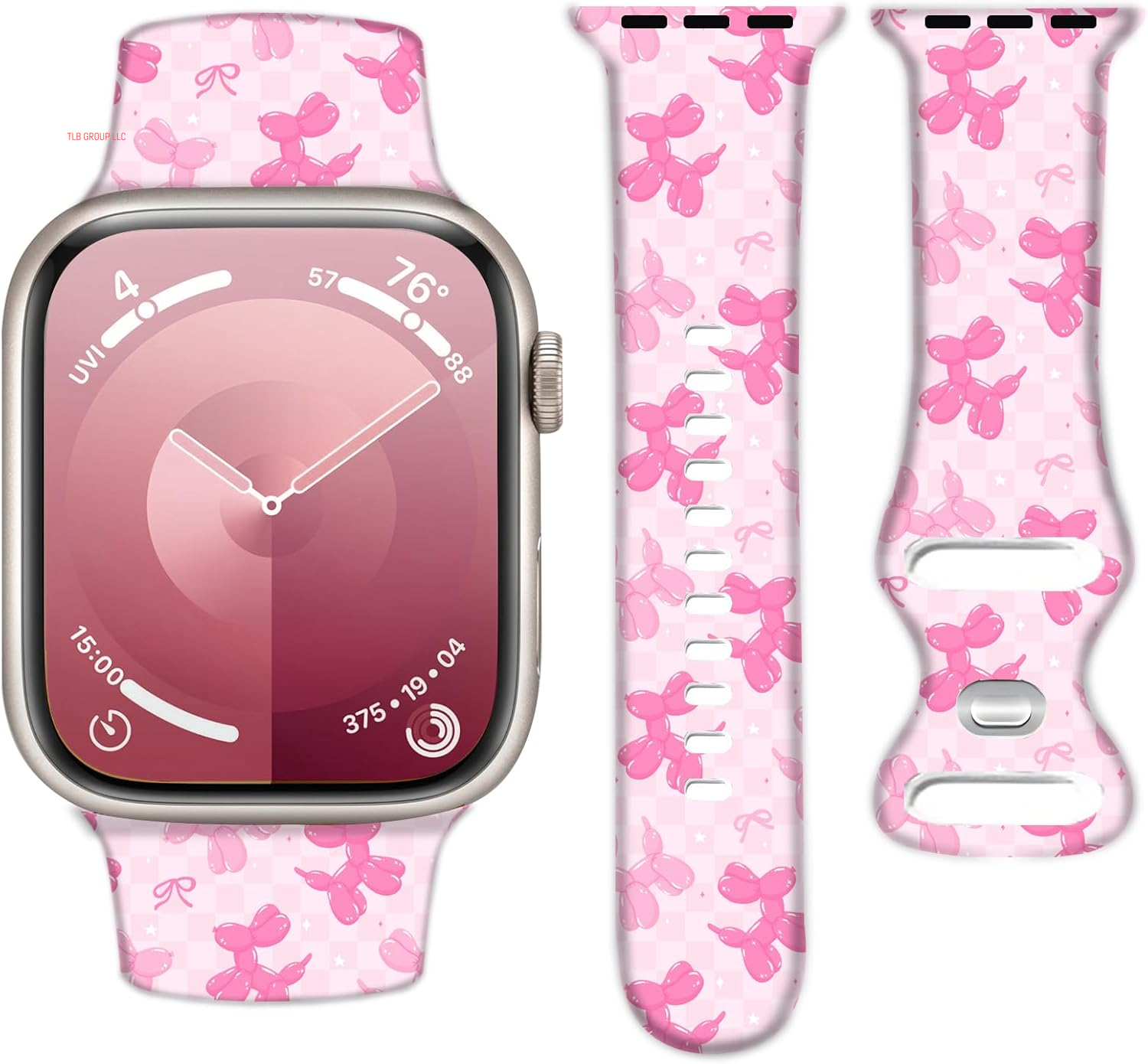 Silicone Watch Band Compatible with Apple Watch 38Mm 40Mm 41Mm, Soft Adjustable Waterproof Strap for Women and Men,Cute Fadeless Pattern for Iwatch Series 10 9 8 7 6 5 4 3 2 1 SE Ultra 2/1