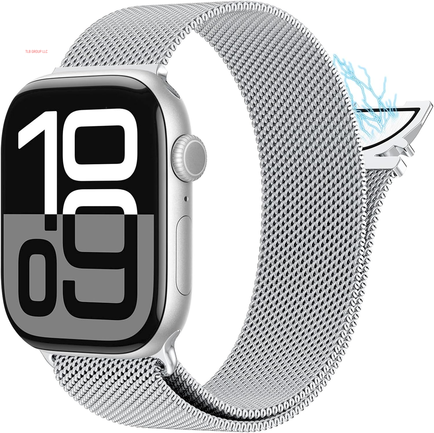 Milanese Mesh Loop Compatible with Apple Watch Band 40Mm 41Mm 38Mm 42Mm Series 10 9 8 7 SE 6 5 4 3 2 1 Men & Women, Stainless Steel Wider Metal Strap with Magnetic Clasp for Iwatch Bands