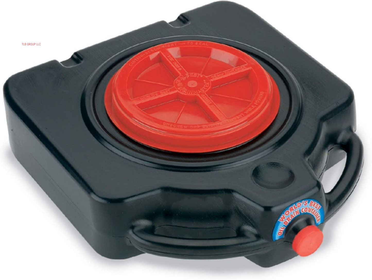 Black LX-1632 15 Quart Drainmaster Pan and Waste Storage. Ideal for Oil Recycling, Drain Direct-No Oily Tub, Funnel, Mess to Clean-Up on Top or Side