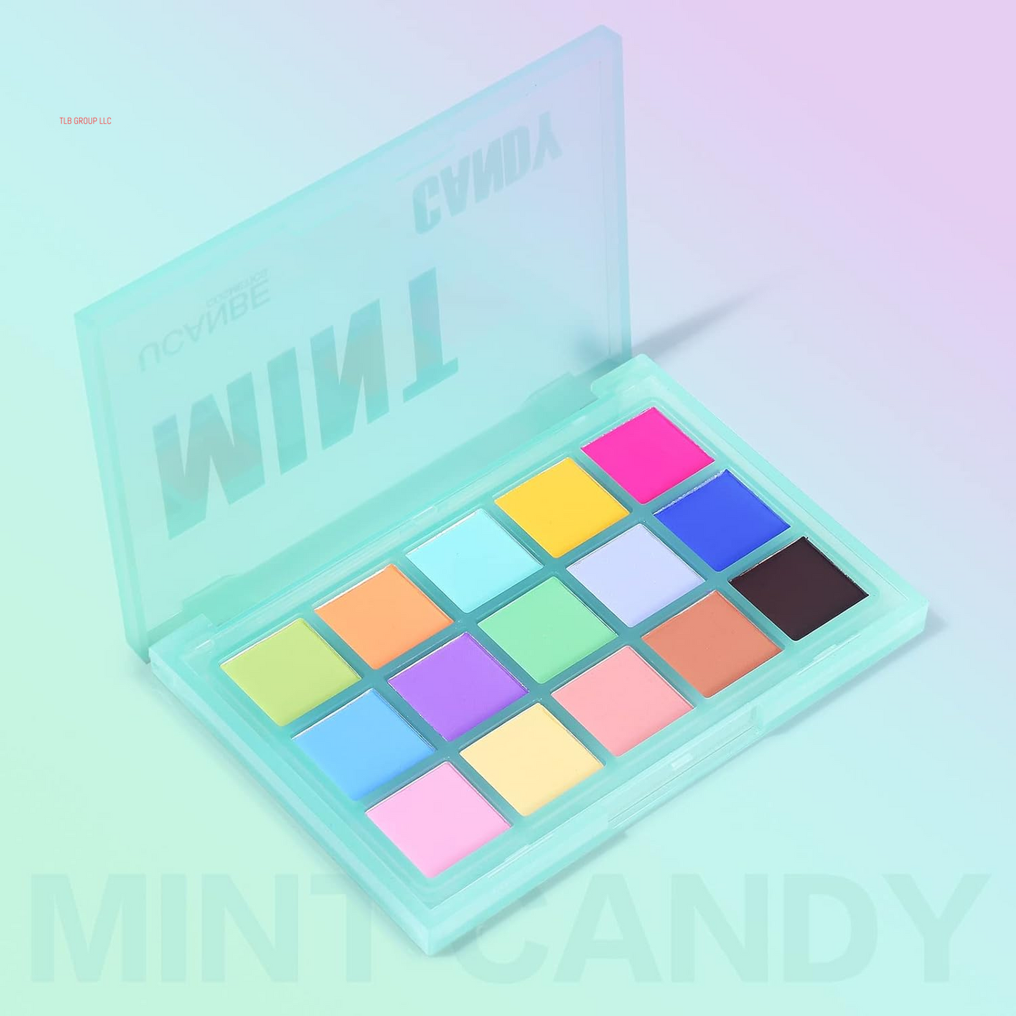 Colorful Matte Makeup Eyeshadow Palette, 15 Shades Vibrant MACARON Pastel Eye Shadow Pallet, High Pigmented Blendable Rainbow Make up Plattet Kit - Mint Candy