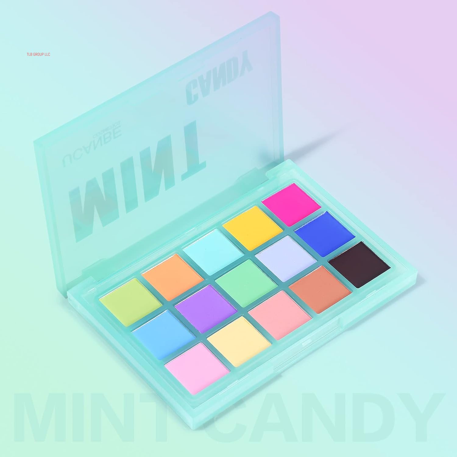 Colorful Matte Makeup Eyeshadow Palette, 15 Shades Vibrant MACARON Pastel Eye Shadow Pallet, High Pigmented Blendable Rainbow Make up Plattet Kit - Mint Candy