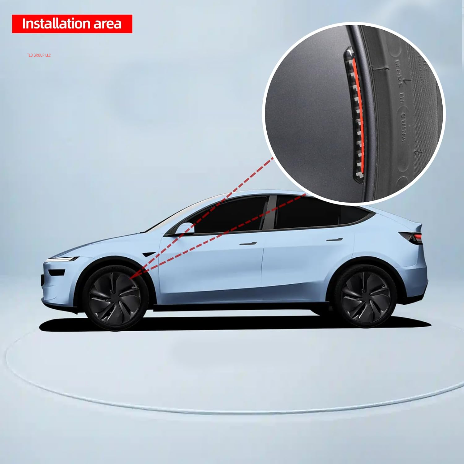 Car Wheel Rim Decal Stripe Compatible with Tesla Model 3 Highland Model Y Juniper Model S X Carbon Fiber Performance Emblem Reflective Sticker Exterior Accessories (Black)