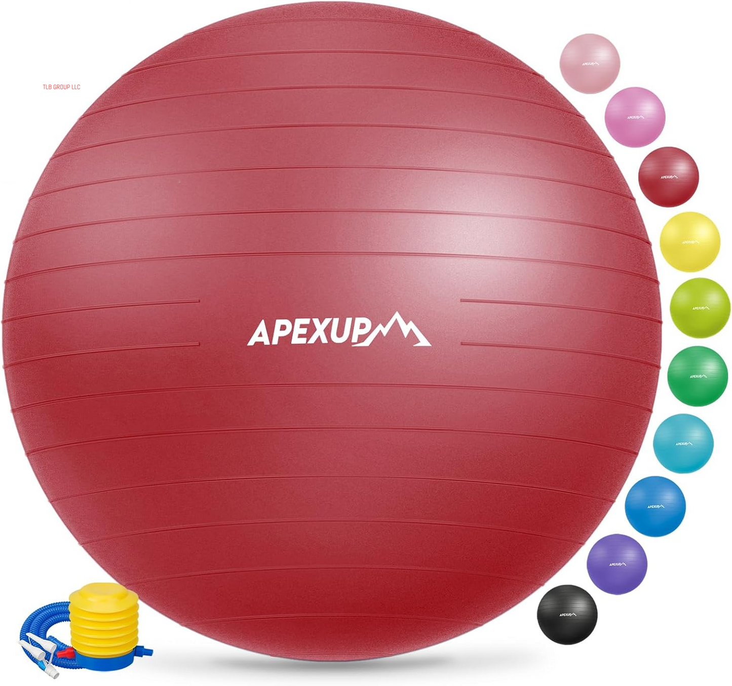 Yoga & Pilates Ball - anti Slip Heavy Duty Gym Ball for Fitness, Balance & Core Workout