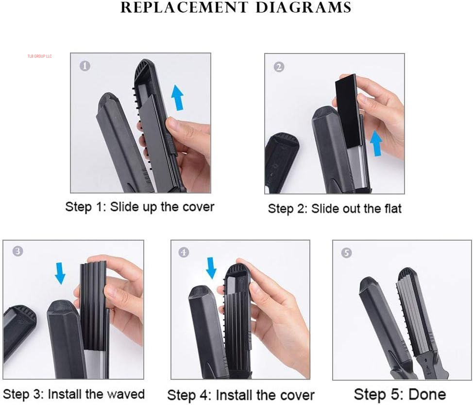 Hair Straightener and Crimper - 4 in 1 Tourmaline Ceramic Flat and Curling Iron for Hair Styling with Adjustable Temperature - Salon High Heat 320°F - 430°F for All Hair Types