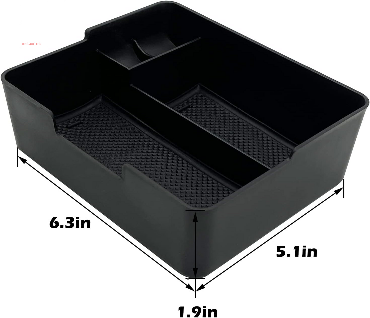 Compatible with Tesla Model 3/Y Accessories Center Console Organizer Tray Fits for Tesla Model 3 2017 2018 2019 2020 /Model Y 2020 （The Cover Closed Rotary Version）