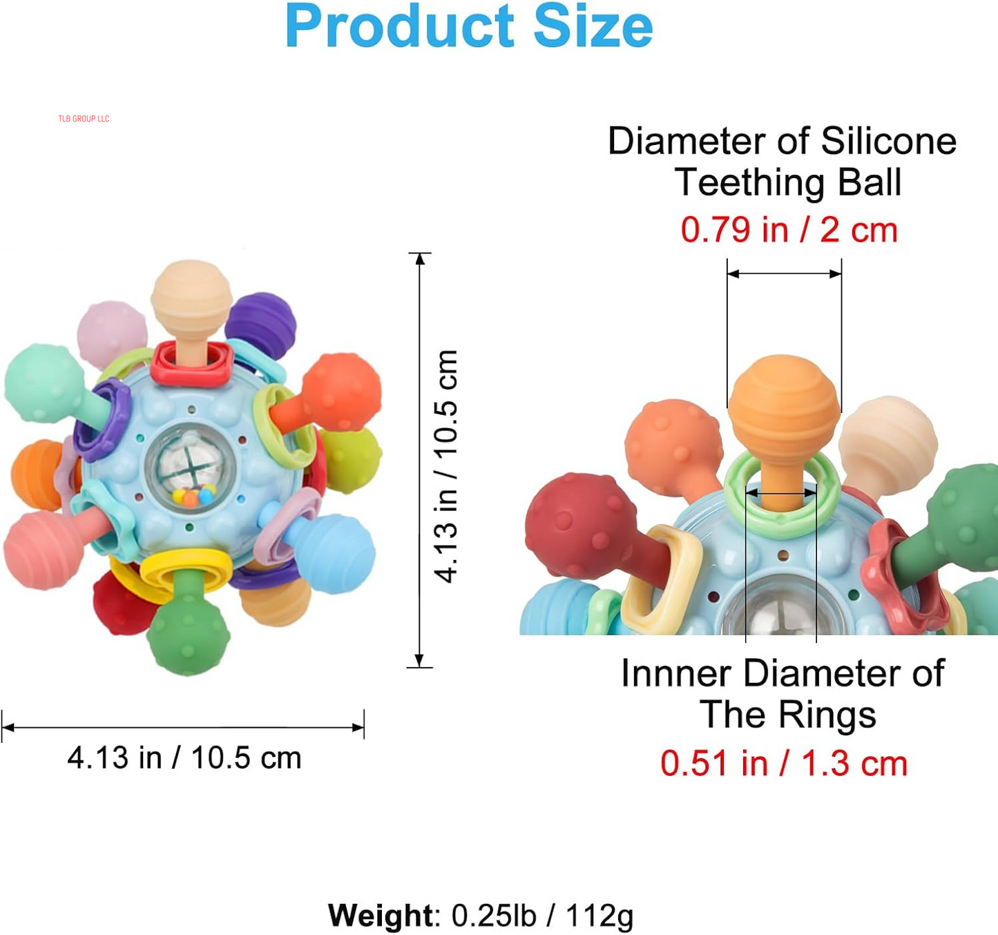Baby Montessori Sensory Toys for 0-6 6-12 Months, Baby Teether Teething Toys for Babies 0 3 6 9 12 18 Months, Newborn Infant Learning Developmental Toys Gifts for 1 2 Year Old Boys Girls