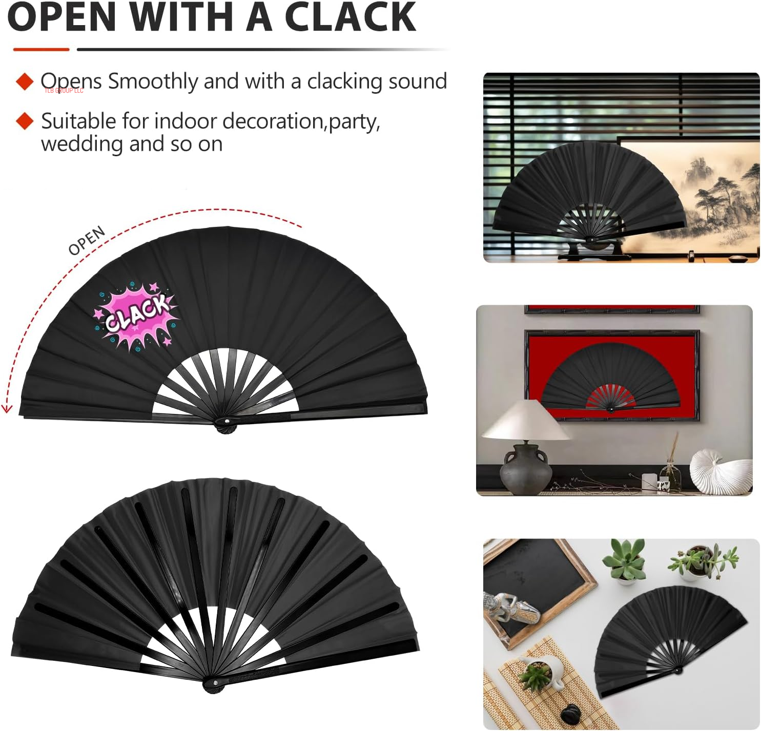 Boots on the Ground Fan, Large Folding Hand Fan Line Dance Popping Fan, Clack Fans for Line Dancing, Hand Fans for Women Foldable for Concerts, Church, Party, Performance, Gift