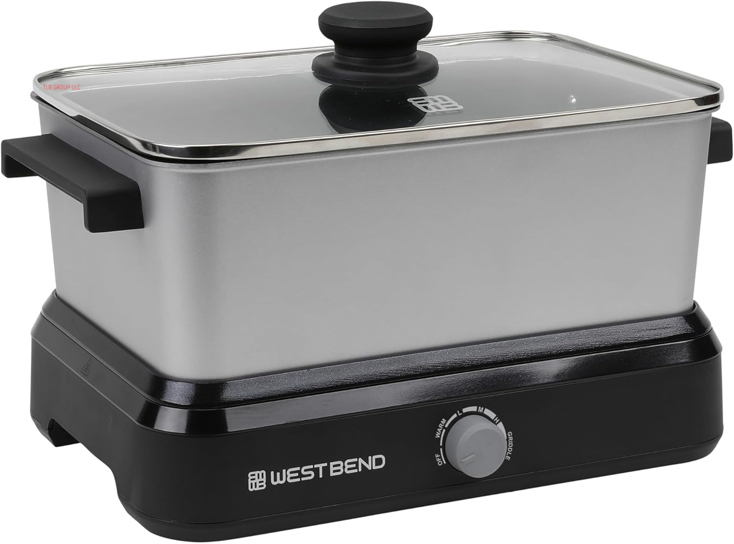 87905 Slow Cooker Large Capacity Non-Stick Vessel with Variable Temperature Control Includes Travel Lid and Thermal Carrying Case, 5-Quart, Silver TRUCK DRIVER