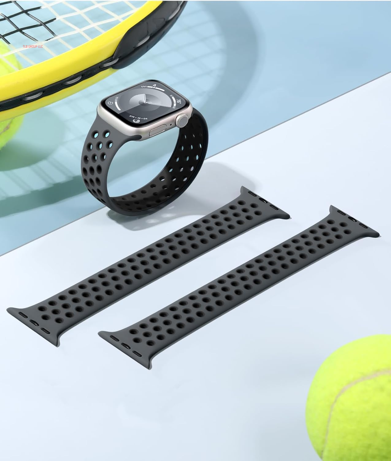 Solo Loop Band Compatible with Apple Watch Band 45Mm 44Mm 49Mm 41Mm 40Mm 38Mm 42Mm for Men Women, Breathable Sport Silicone Wristband for Iwatch Series 9 8 7 6 5 4 3 2 1 SE Ultra Ultra 2
