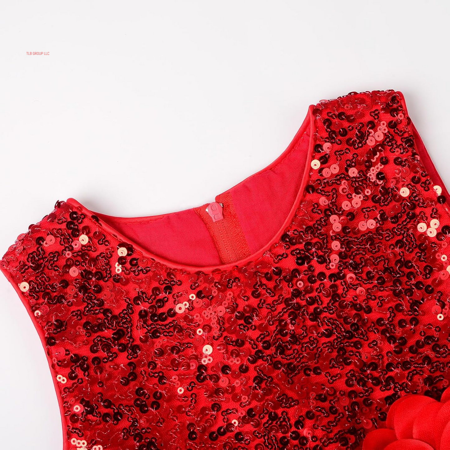 Little Girl'S Sequin Sleeveless Mesh Rainbow Dress for Wedding Party