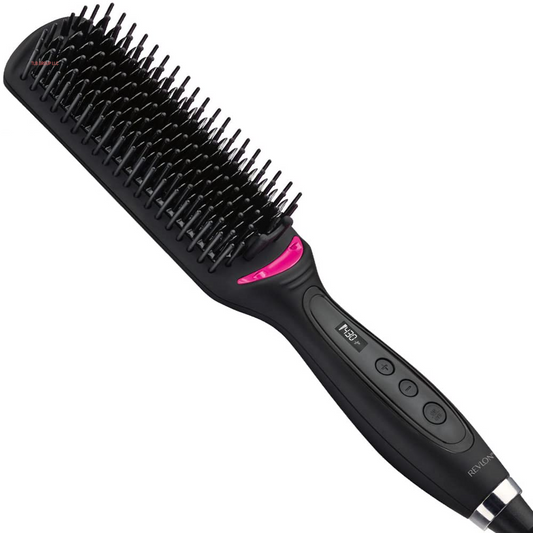 Salon One-Step Straight and Shine Heated Brush for Visibly Shinier, Smoother Hair | Hair Straightener That Revives Second Day Hair with an Ion Generator That Helps Reduce Frizz