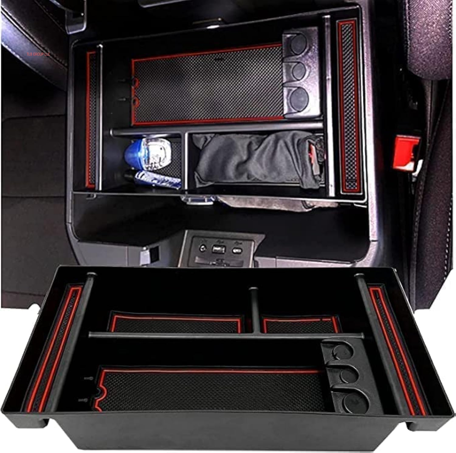 Center Console Organizer Tray Fits for 2019-2022 GMC Sierra/Chevy Silverado 1500 Accessories, 2020-2021 2022 2023 Silverado/Sierra 2500 HD/3500 HD