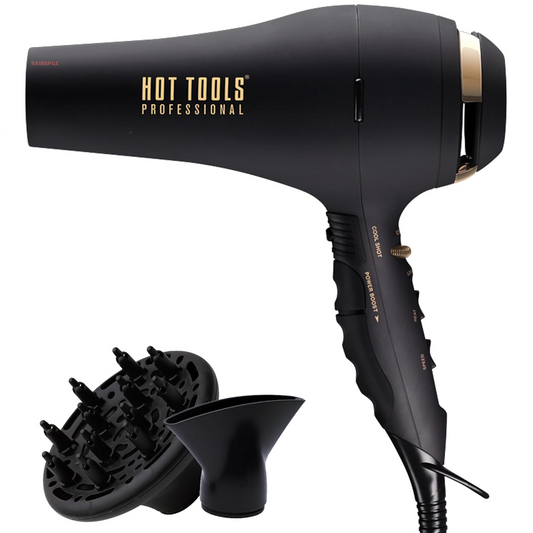 Pro Artist Black Gold 2100 Turbo Ceramic + Ionic Hair Dryer | Fast Dry, Lightweight
