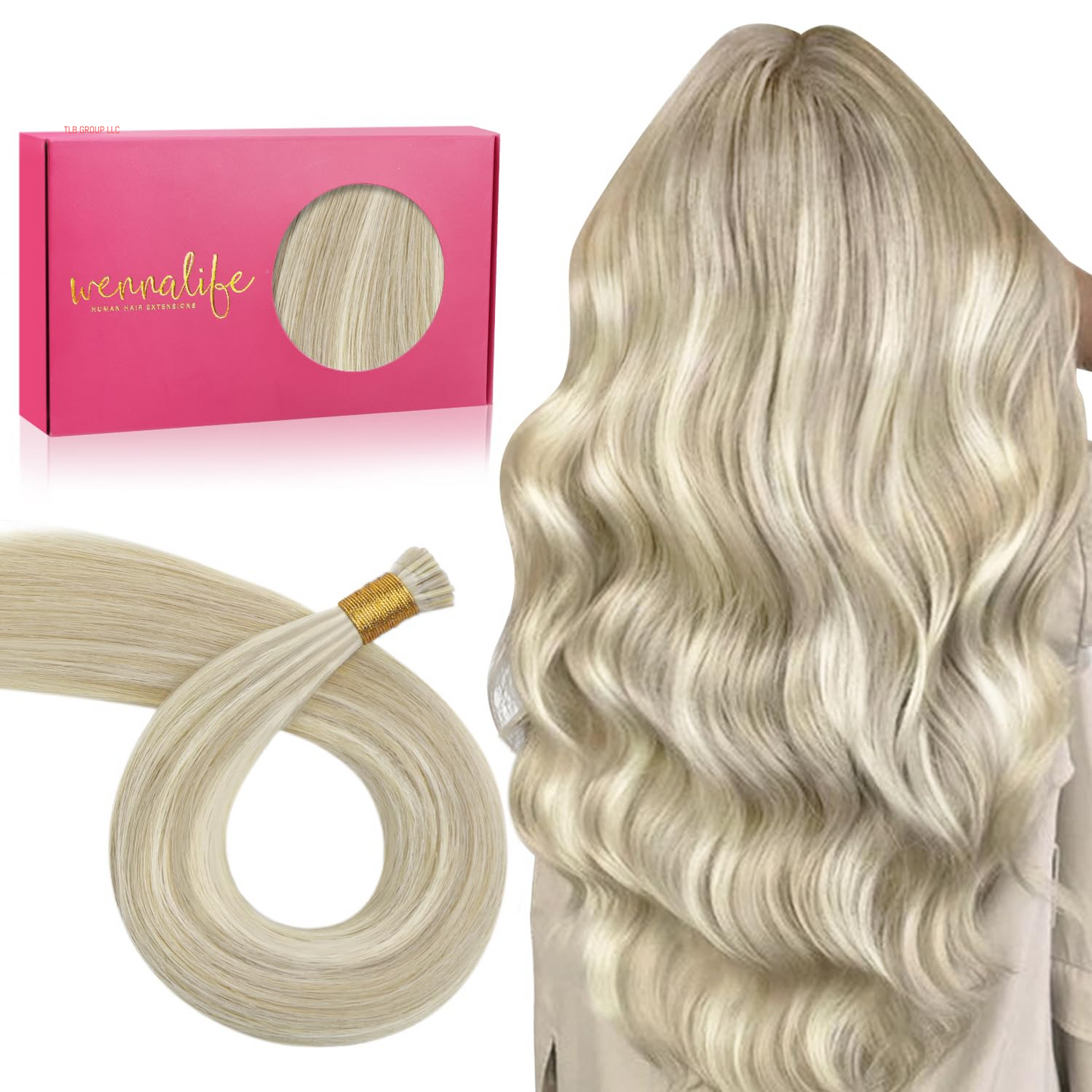 Sew in Hair Extensions Real Human Hair, 14 Inch 80G Light Blonde Highlighted Golden Blonde Machine Weft Hair Extensions Human Hair Hand Tied Weft Hair Extensions Sew In