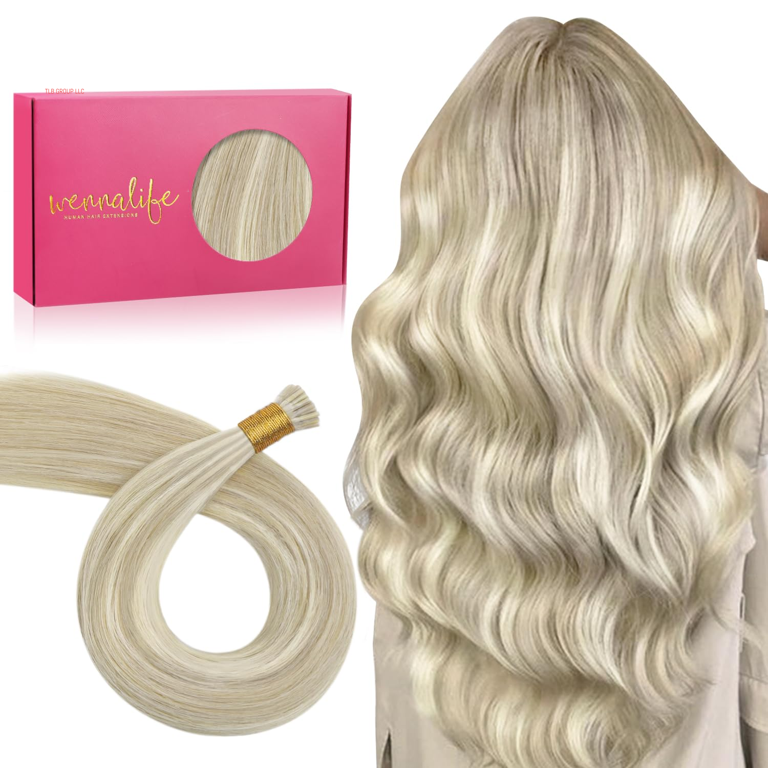 Sew in Hair Extensions Real Human Hair, 14 Inch 80G Light Blonde Highlighted Golden Blonde Machine Weft Hair Extensions Human Hair Hand Tied Weft Hair Extensions Sew In