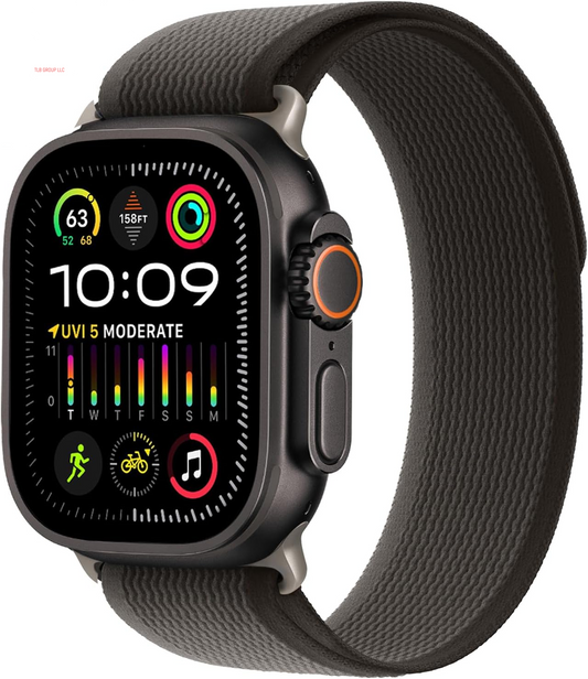 Trail Loop Nylon Band - Compatible with Apple Watch Ultra 2 Band/Ultra Band 49Mm 45Mm 44Mm Men Women, Braided Elastic Weave Sport Strap for Iwatch Ultra 2, Iwatch Ultra Series 10 46Mm SE/9/8/7/6/5/4