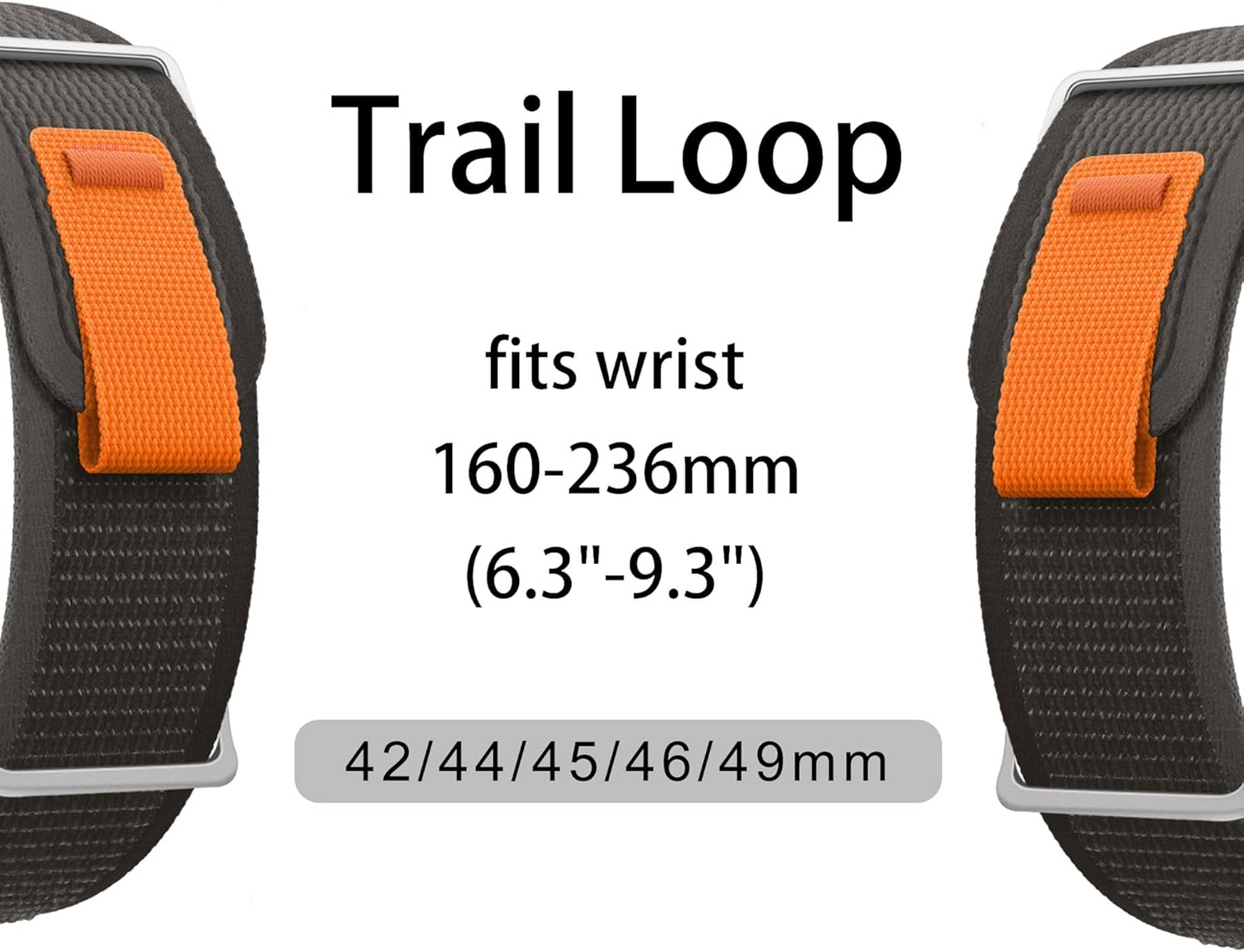 Trail Loop Sport Band - Compatible with Apple Watch Ultra 2/Ultra 49Mm,Series 10 46Mm 9 8 SE2 7 6 SE 5 4 3 2 1 45Mm 44Mm 42Mm for Men Women,Soft Woven Nylon Strap