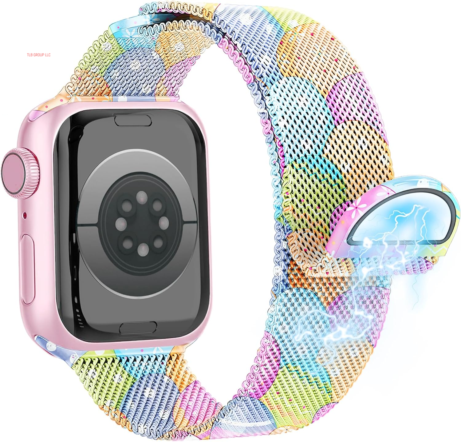 Pride Rainbow Milanese Magnetic Band for Apple Watch Bands for Women 42Mm 41Mm 40Mm 38Mm, Cute Metal Rainbow Iwatch Bands for Women Pride Iphone Watch Bands Series 10 9 8 7 6 5 4 3 2 1 SE