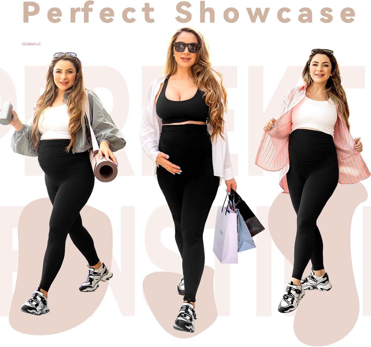 Women'S Maternity Leggings with Pockets over the Belly,Pregnancy Yoga Pants Activewear Workout Leggings