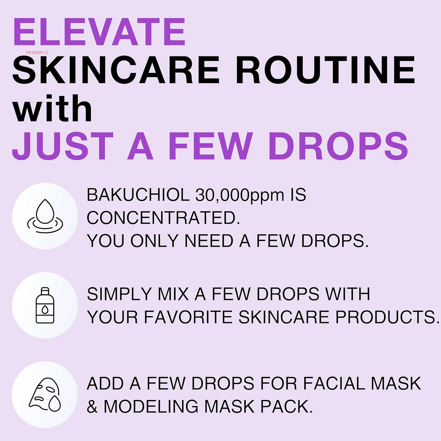 Korean Bakuchiol Concentrate DIY Mix-In Serum 30,000 Ppm - High Potency Retinol Alternative | Wrinkle Reduction Skin Firming & Smoothing - Anti-Aging Sensitive Skin Vegan & Cruelty-Free Non-Gmo 1 Oz