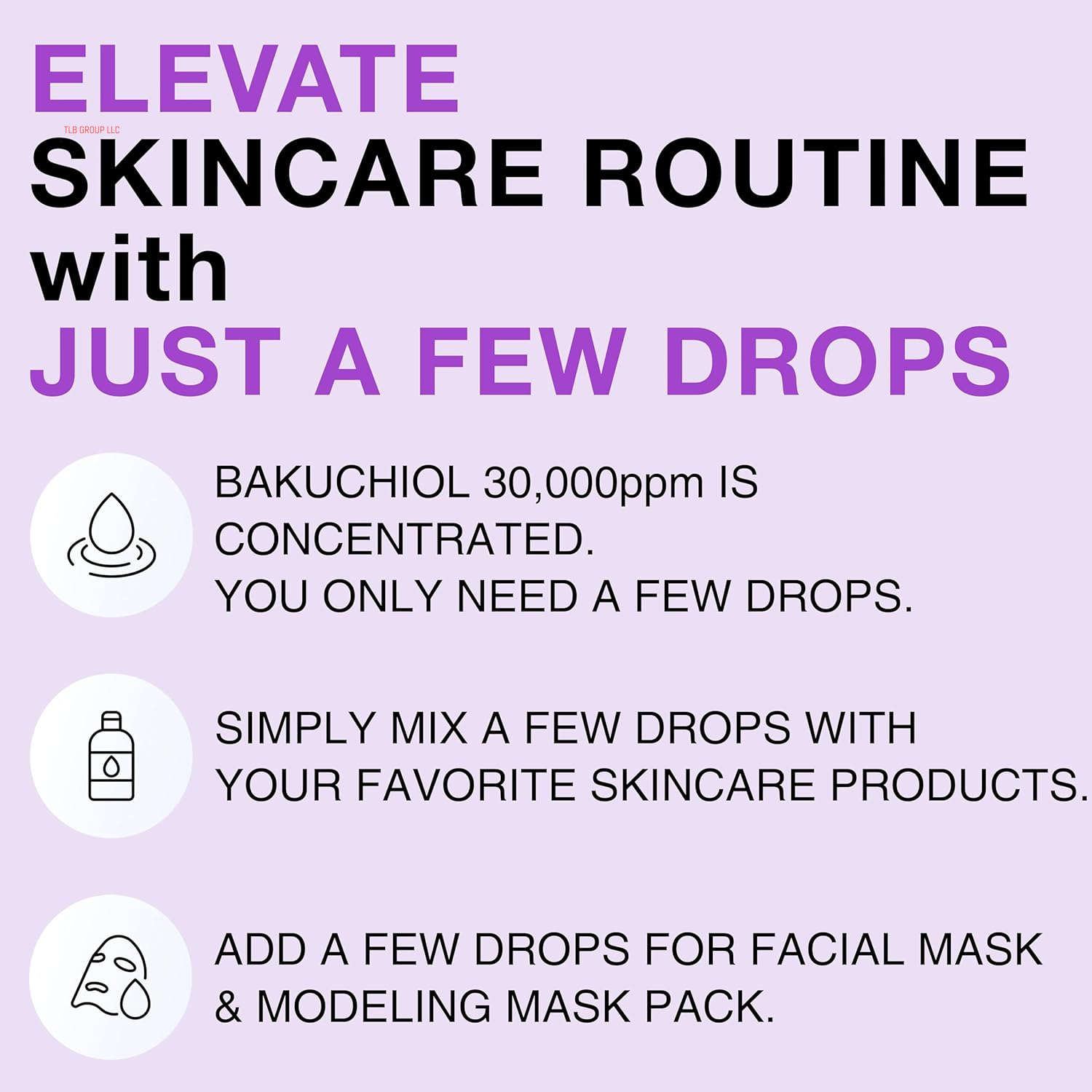 Korean Bakuchiol Concentrate DIY Mix-In Serum 30,000 Ppm - High Potency Retinol Alternative | Wrinkle Reduction Skin Firming & Smoothing - Anti-Aging Sensitive Skin Vegan & Cruelty-Free Non-Gmo 1 Oz