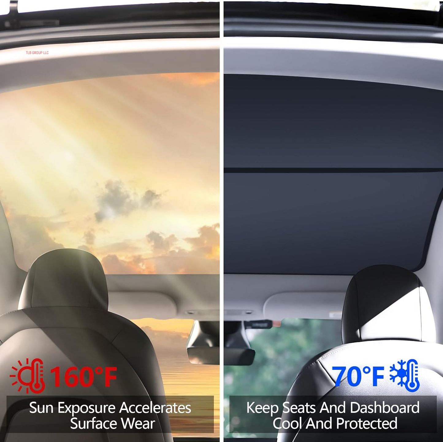 Tesla Model Y Sunshade Roof 2020-2024 3-Gen Heat Insulation Glass Roof Sunshade UV Rays Protection No-Gap Nano Ice-Crystal Coatings for Tesla Model Y Accessories