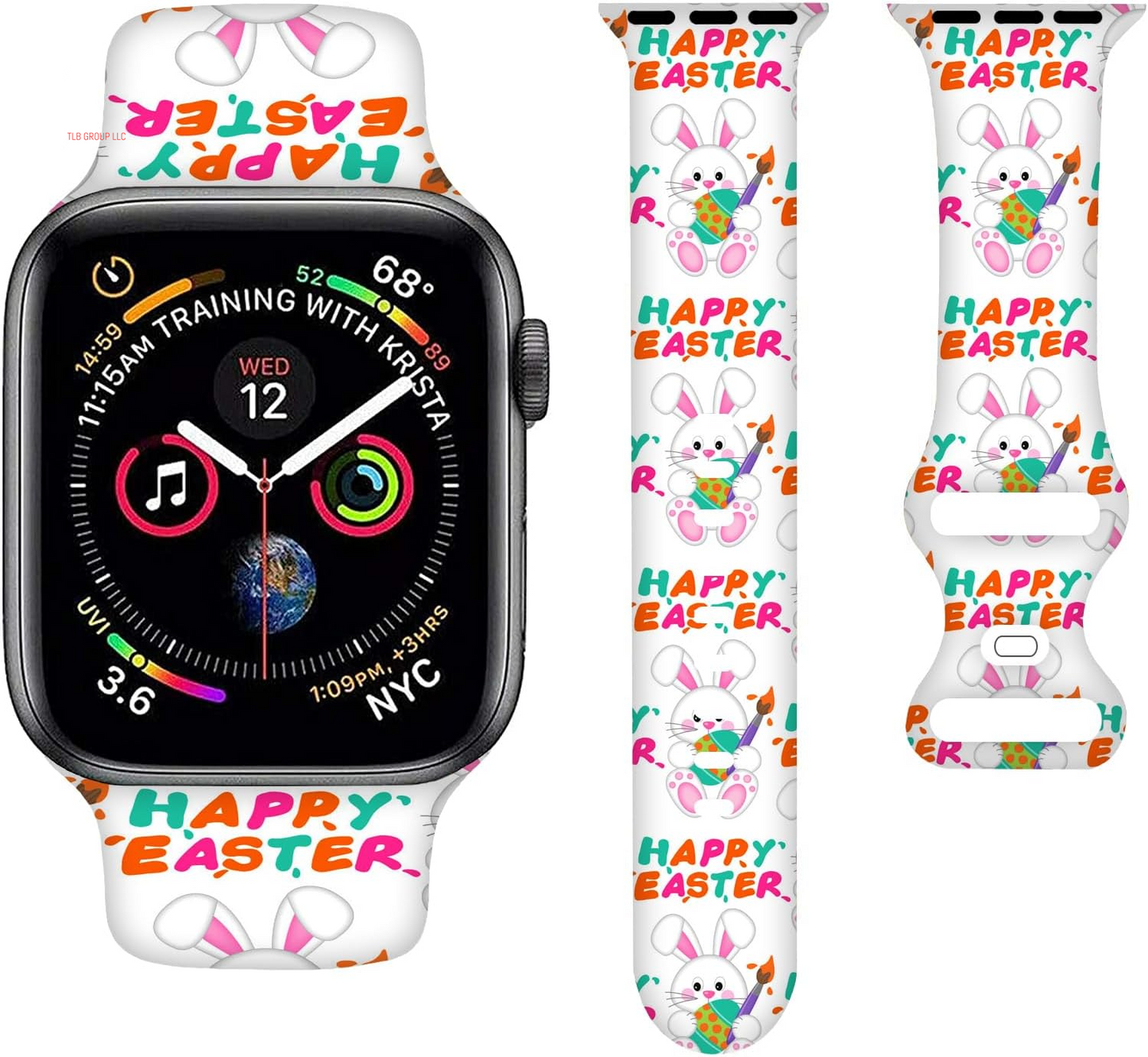 Cartoon Holiday Bands Compatible with Apple Watch Band 38MM 40MM 41MM 42MM 44MM 45MM 49MM, Silicone Strap Compatible with Iwatch Bands Ultra Series SE 9 8 7 6 5 4 3 2 1 for Women Men
