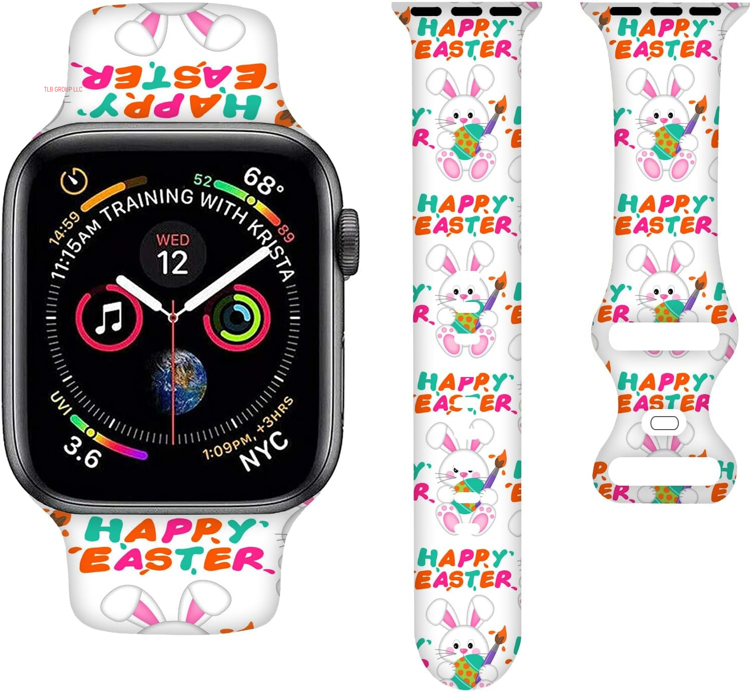 Cartoon Holiday Bands Compatible with Apple Watch Band 38MM 40MM 41MM 42MM 44MM 45MM 49MM, Silicone Strap Compatible with Iwatch Bands Ultra Series SE 9 8 7 6 5 4 3 2 1 for Women Men