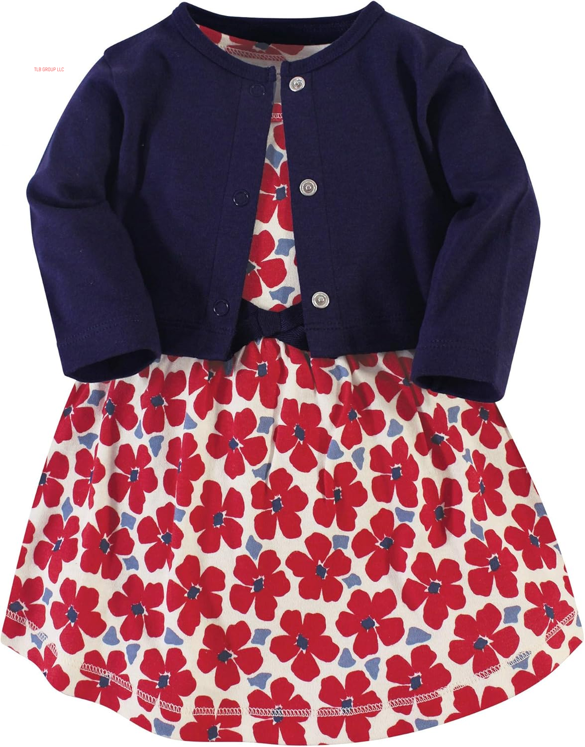 Baby Girl Organic Cotton Dress and Cardigan